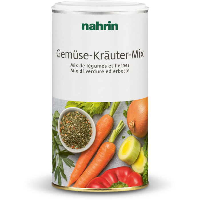 Mix de légumes et herbes main product photo